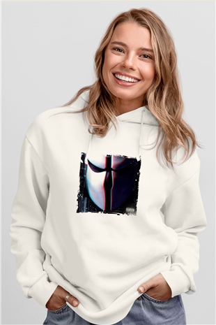 SkrillexBaskılı Beyaz Hoodie