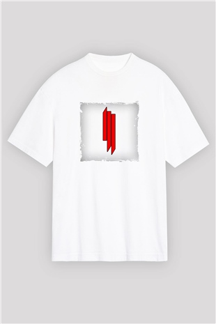 SkrillexBaskılı Beyaz Oversize Tişört