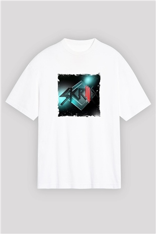 SkrillexBaskılı Beyaz Oversize Tişört