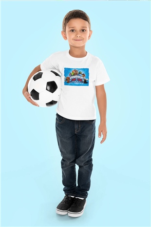 Skylanders Beyaz Unisex Çocuk Tişört