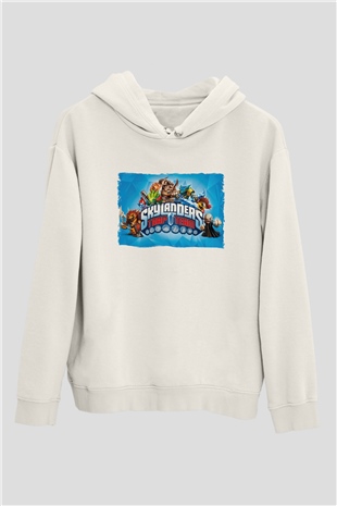 Skylanders Beyaz Unisex Hoodie