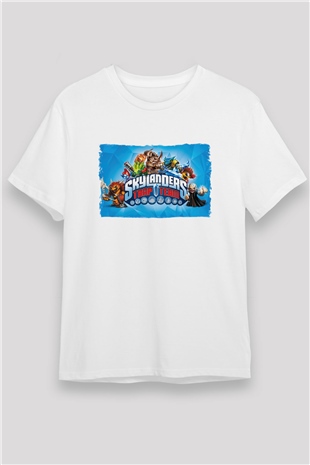 Skylanders Beyaz Unisex Tişört T-Shirt