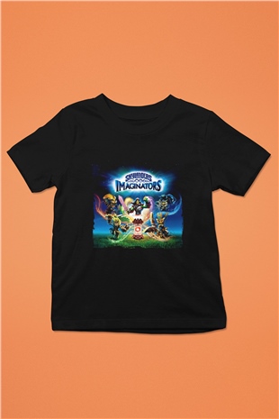 Skylanders Siyah Unisex Çocuk Tişört
