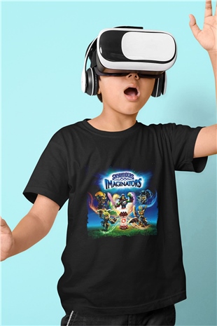 Skylanders Siyah Unisex Çocuk Tişört