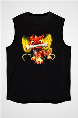 Skylanders Siyah Unisex Kolsuz Tişört