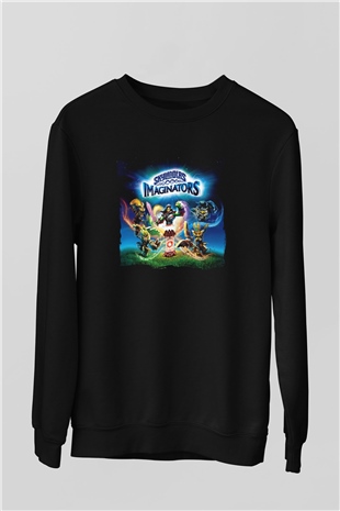 Skylanders Siyah Unisex Sweatshirt