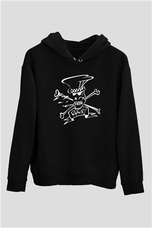 Slash Siyah Unisex Kapşonlu Sweatshirt