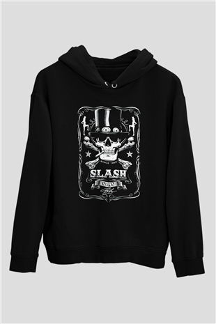Slash Siyah Unisex Kapşonlu Sweatshirt