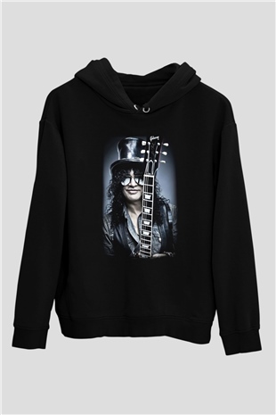 Slash Siyah Unisex Kapşonlu Sweatshirt