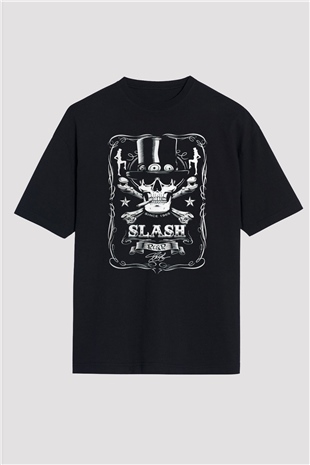 Slash Siyah Unisex Oversize Tişört T-Shirt