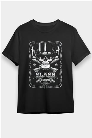 Slash Siyah Unisex Tişört T-Shirt - TişörtFabrikası