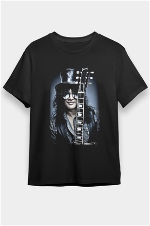 Slash Siyah Unisex Tişört T-Shirt - TişörtFabrikası