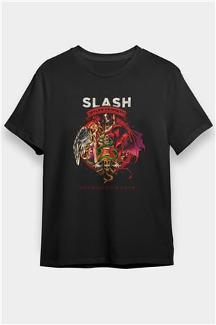 Slash Siyah Unisex Tişört T-Shirt - TişörtFabrikası