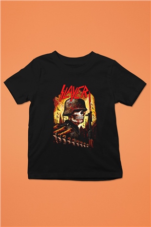 Slayer Baskılı Siyah Unisex Çocuk Tişört