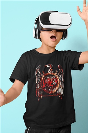 Slayer Baskılı Siyah Unisex Çocuk Tişört