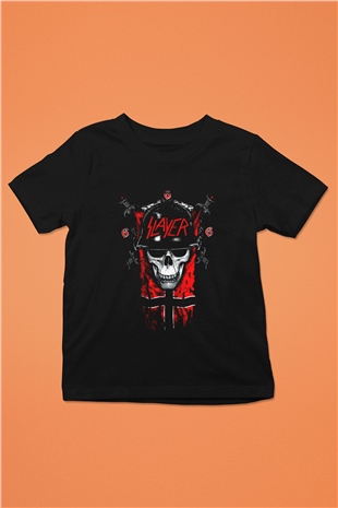 Slayer Baskılı Siyah Unisex Çocuk Tişört