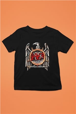 Slayer Baskılı Siyah Unisex Çocuk Tişört