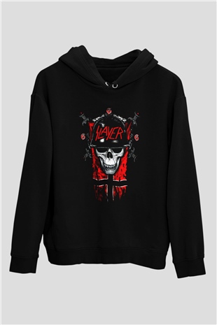 Slayer Siyah Unisex Kapşonlu Sweatshirt