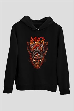 Slayer Siyah Unisex Kapşonlu Sweatshirt
