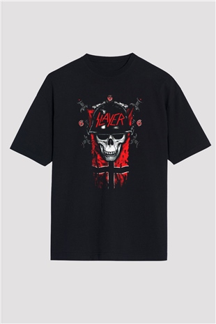Slayer Siyah Unisex Oversize Tişört T-Shirt