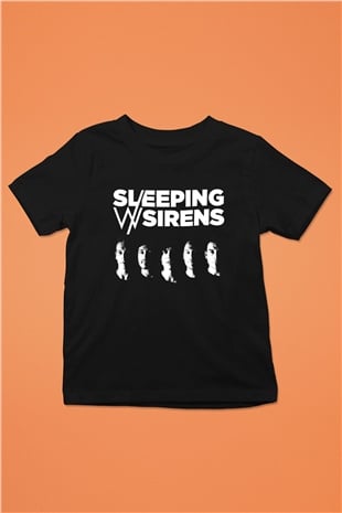 Sleeping with Sirens Baskılı Siyah Unisex Çocuk Tişört