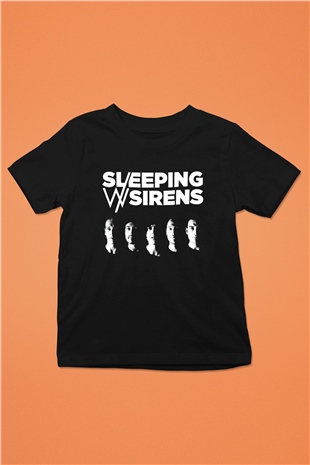 Sleeping with Sirens Baskılı Siyah Unisex Çocuk Tişört