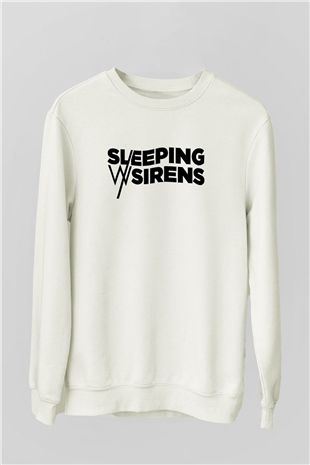 Sleeping with Sirens Beyaz Unisex Sweatshirt
