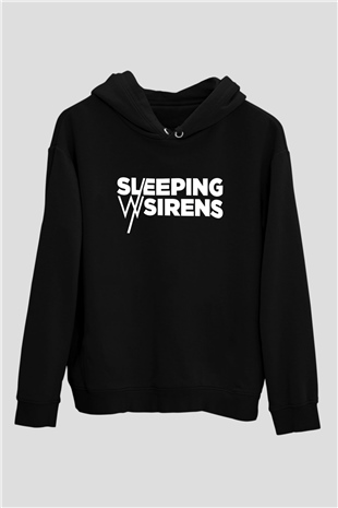 Sleeping with Sirens Siyah Unisex Kapşonlu Sweatshirt