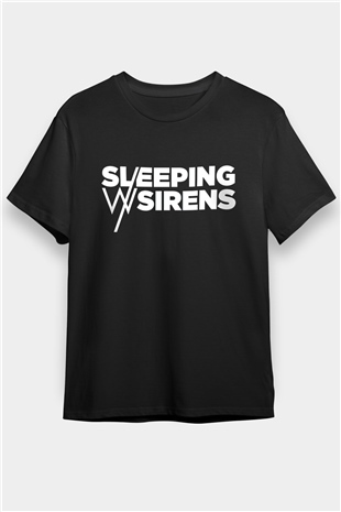 Sleeping with Sirens Siyah Unisex Tişört T-Shirt - Tişört Fabrikası