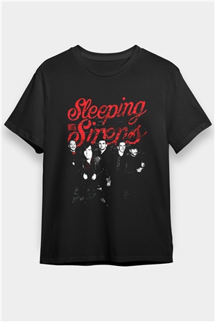 Sleeping with Sirens Siyah Unisex Tişört T-Shirt - Tişört Fabrikası