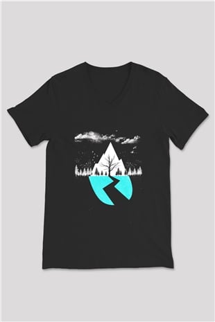 Sleeping with Sirens Siyah Unisex V Yaka Tişört T-Shirt