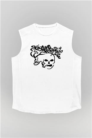 Slightly Stoopid Beyaz Unisex-Fabrikası Kolsuz Tişört