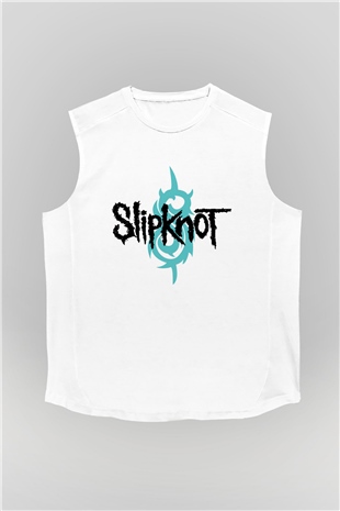 Slipknot Beyaz Unisex Kolsuz Tişört