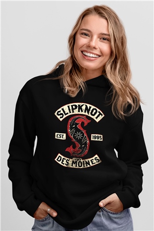Slipknot Siyah Unisex Kapşonlu Sweatshirt