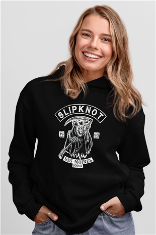 Slipknot Siyah Unisex Kapşonlu Sweatshirt