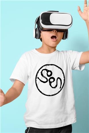 Slowdive Baskılı Beyaz Unisex Beyaz Çocuk Tişört - Tshirt
