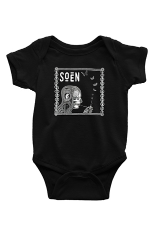 Slowdive Baskılı Unisex Siyah Bebek Body - Zıbın