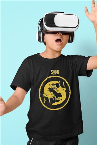 Slowdive Baskılı Unisex Siyah Çocuk Tişört - Tshirt