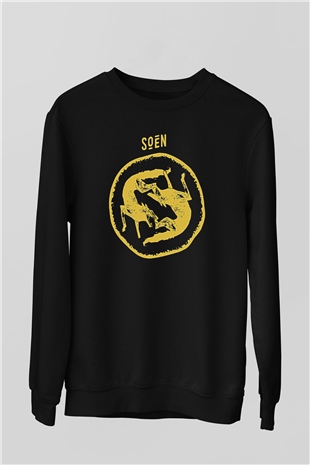 Slowdive Baskılı Unisex Siyah Sweatshirt