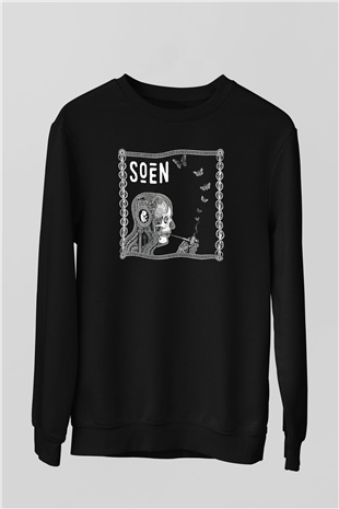 Slowdive Baskılı Unisex Siyah Sweatshirt