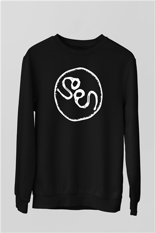 Slowdive Baskılı Unisex Siyah Sweatshirt