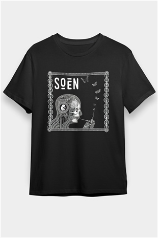 Slowdive Baskılı Unisex Siyah Tişört - Tshirt