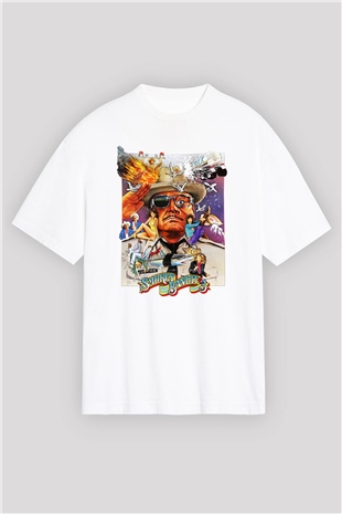 Smokey and the Bandit Beyaz Unisex Oversize Tişört