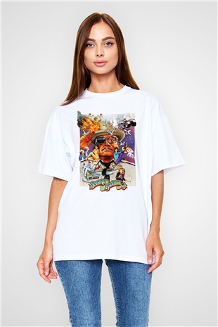 Smokey and the Bandit Beyaz Unisex Oversize Tişört