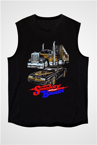 Smokey and the Bandit Siyah Unisex  Kolsuz Tişört
