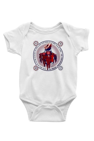 Snake Baskılı Beyaz Unisex Bebek Body - Zıbın
