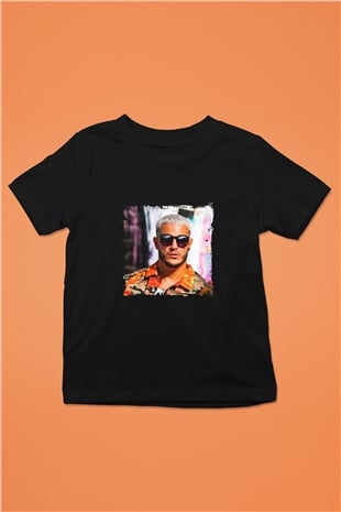 Snake Baskılı Unisex Siyah Çocuk Tişört