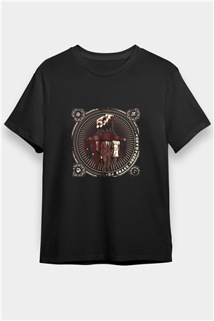 Snake Baskılı Unisex Siyah Tişört