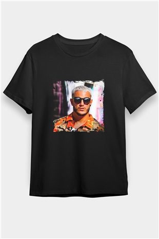 Snake Baskılı Unisex Siyah Tişört