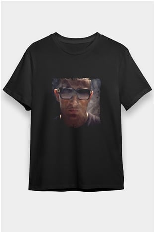 Snake Baskılı Unisex Siyah Tişört